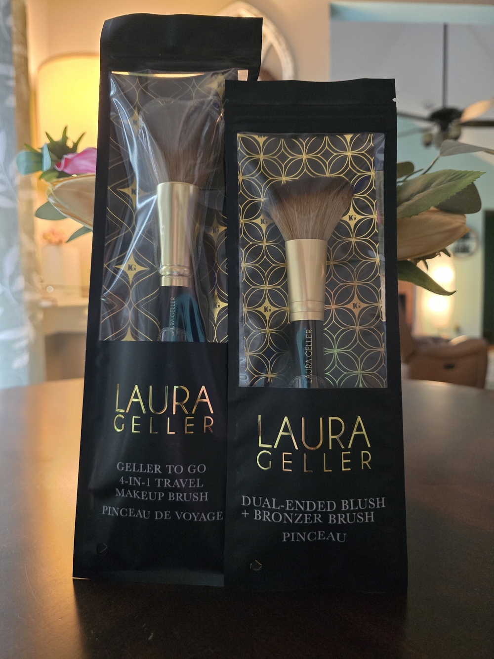 Laura Geller 2 Makeup Brushes. 4-IN-1 & Dual Ended Blush & Bronzer. NEW